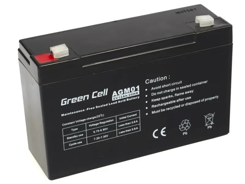 Green Cell AGM Akumulators 6V 12Ah