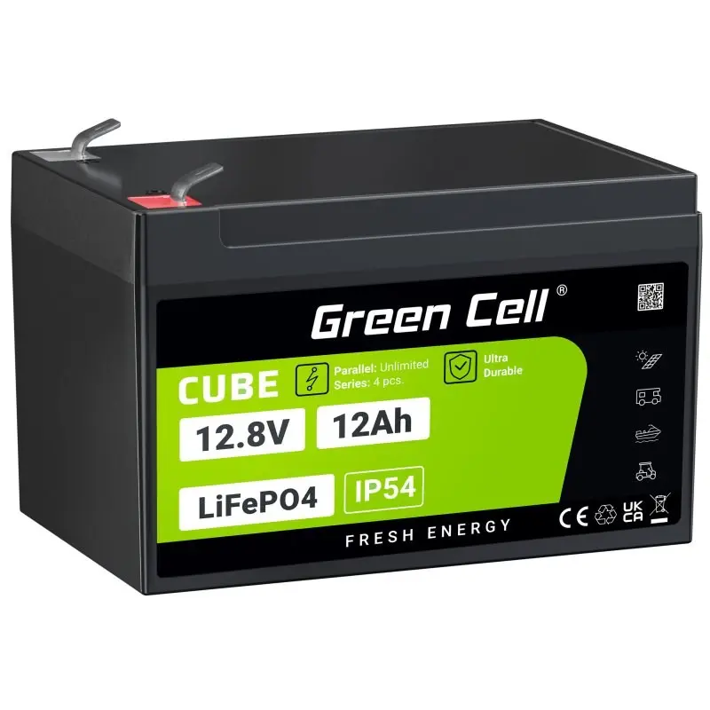 Green Cell LFPGC12V12AH UPS akumulators Lithium-želējs