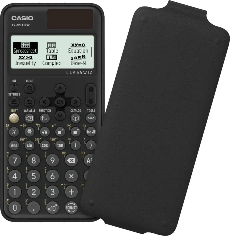 CASIO FX-991CW Zinātniskais kalkulators kastē. Melns