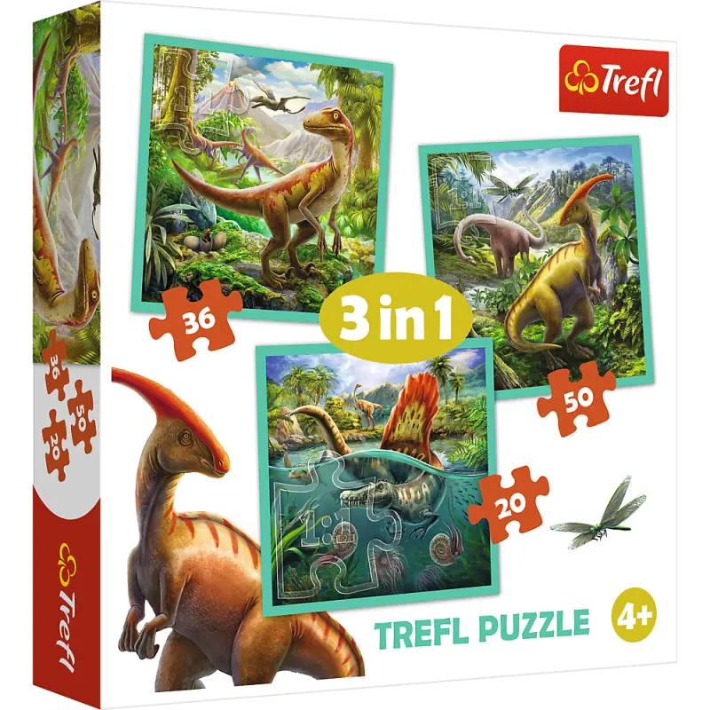 TREFL Pužļu komplekts Dinozauri, 3in1 -