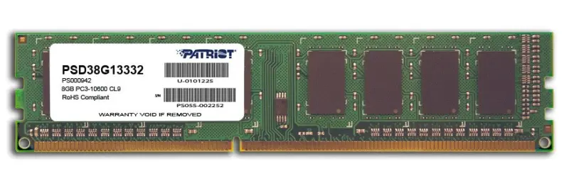 Patriot Memory 8GB PC3-10600 atmiņas modulis