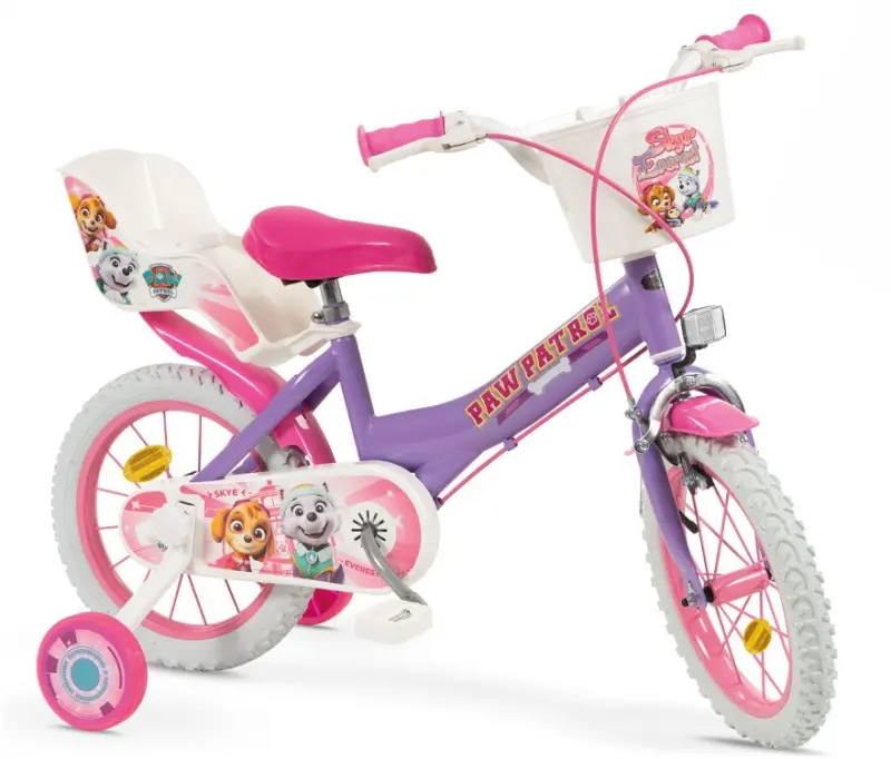 Bērnu velosipēds 14" Paw Patrol, purpurs