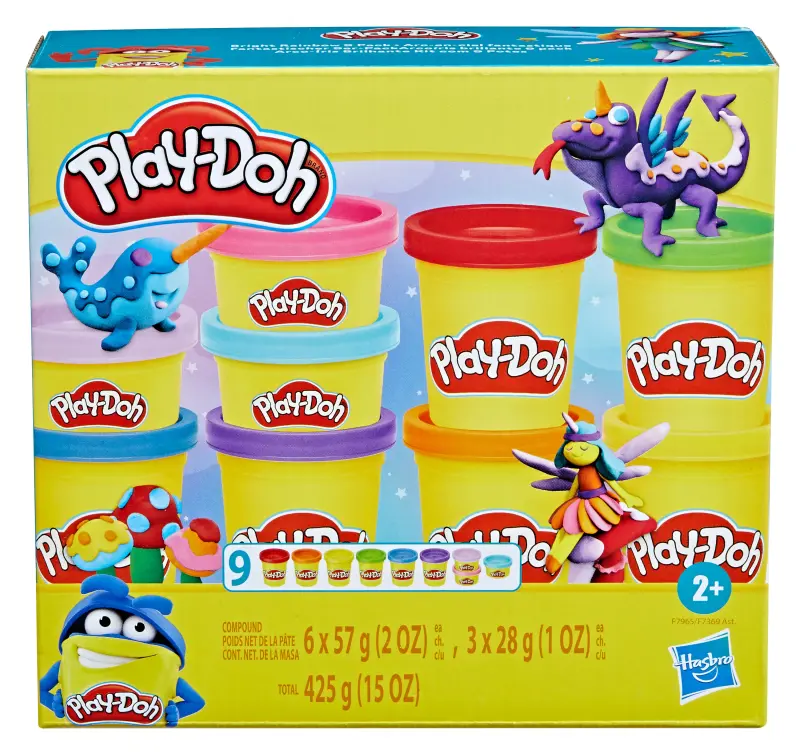 PLAY-DOH Krāsainais plastilīns, 9 gab. -