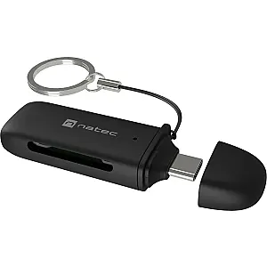 Natec SCARAB C SD/Micro SD USB 3.2 Gen 1 kartes lasītājs - Melns (NCZ-2365)
