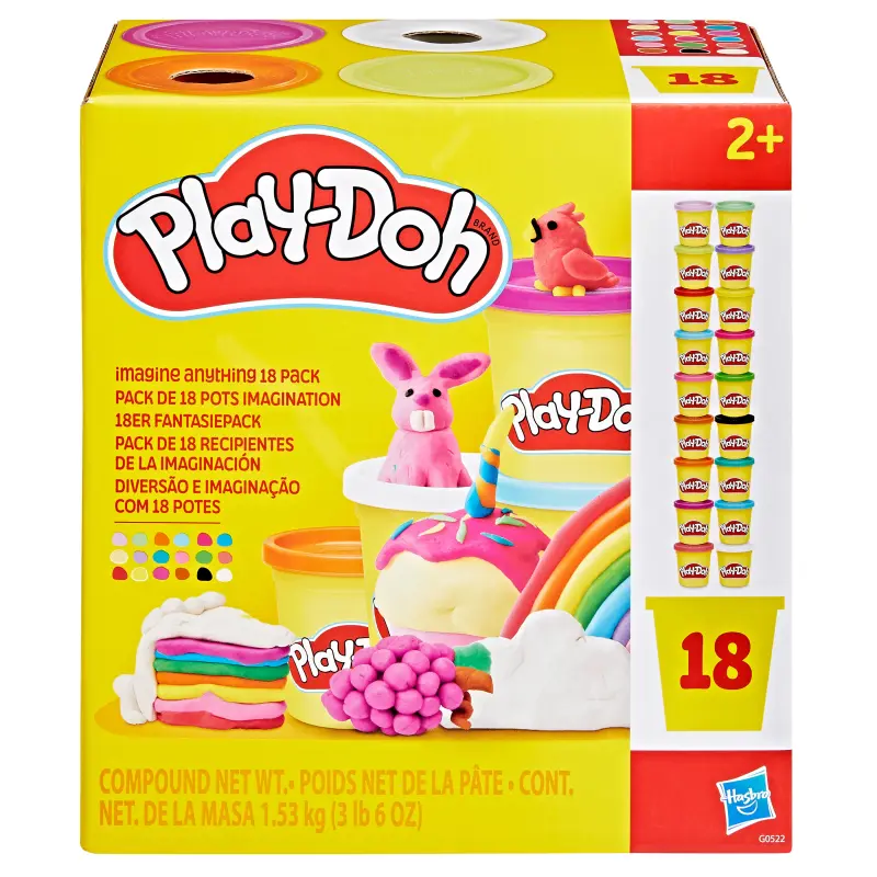 PLAY-DOH Plastilīna trauciņi, 18 gab. -