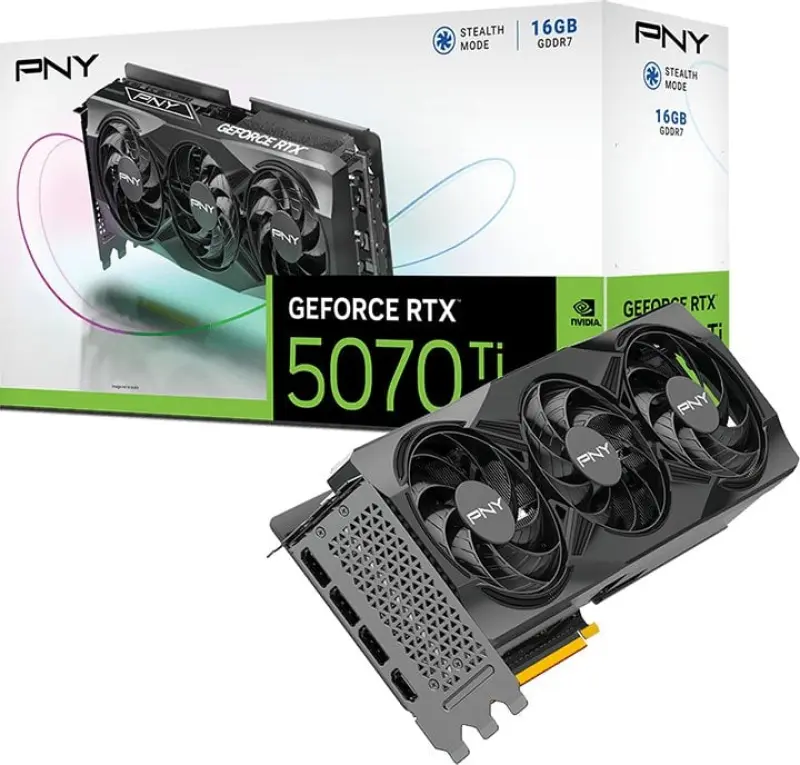 PNY GeForce RTX 5070 Ti Trīsfana