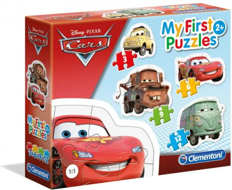 Clementoni Pirmie Puzles Automobiļi 3-6-9-12 Mēneši