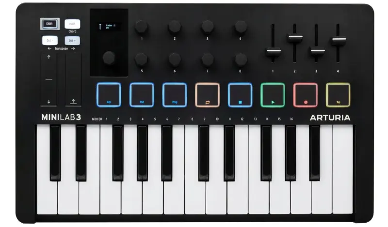 Arturia MiniLab 3 Melna - MIDI