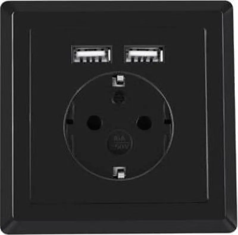 Lanberg iebūvējamā sienas kontaktligzda 230V, viena