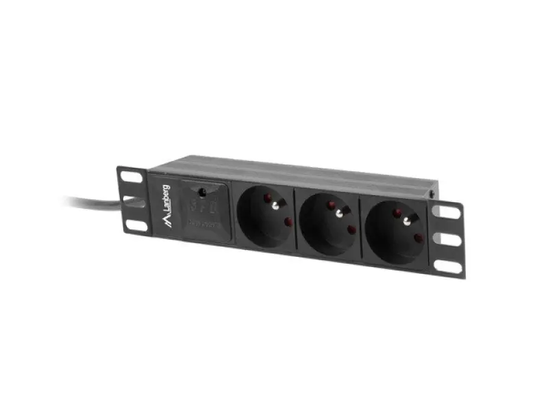 LANBERG 10" RACK Strāvasavienojumu bloks (1U