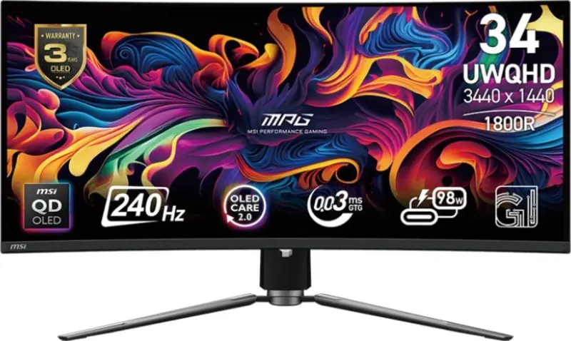 MSI MPG 341CQPX QD-OLED Spēļu monitors