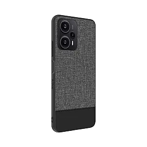 iLike Xiaomi Redmi Note 12 / Poco X5 Plastic Leather Back Cover Gray