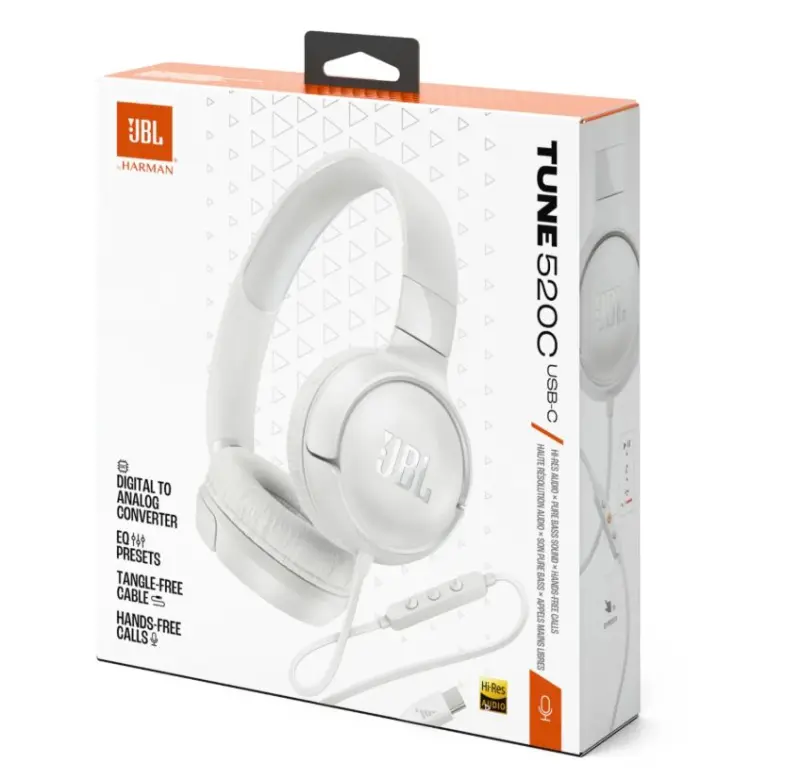 JBL Tune 520 Type-C White -