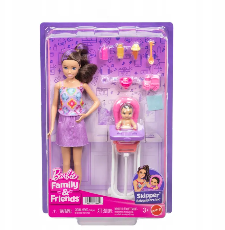 MATTEL Barbie lelle Skipper aprūpētājas komplekts