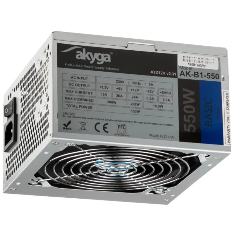 Akyga AK-B1-550 barošanas bloks 550 W