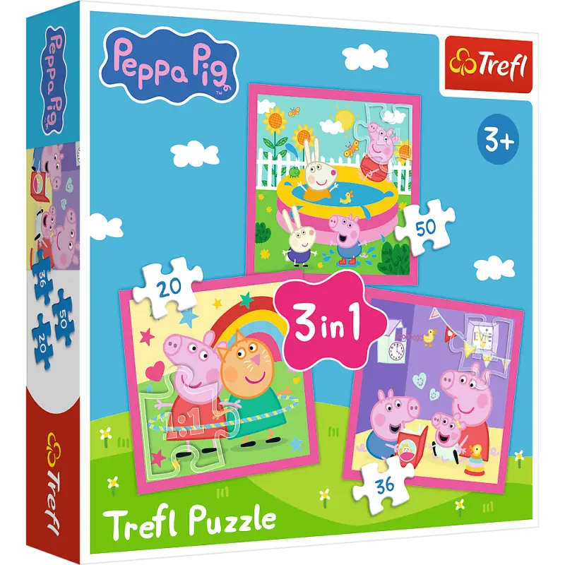 TREFL PEPPA PIG Pužļu komplekts 3in1