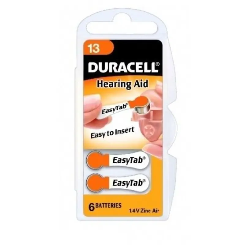Duracell A13/DA13/ZL13, Zinc air cells, 6