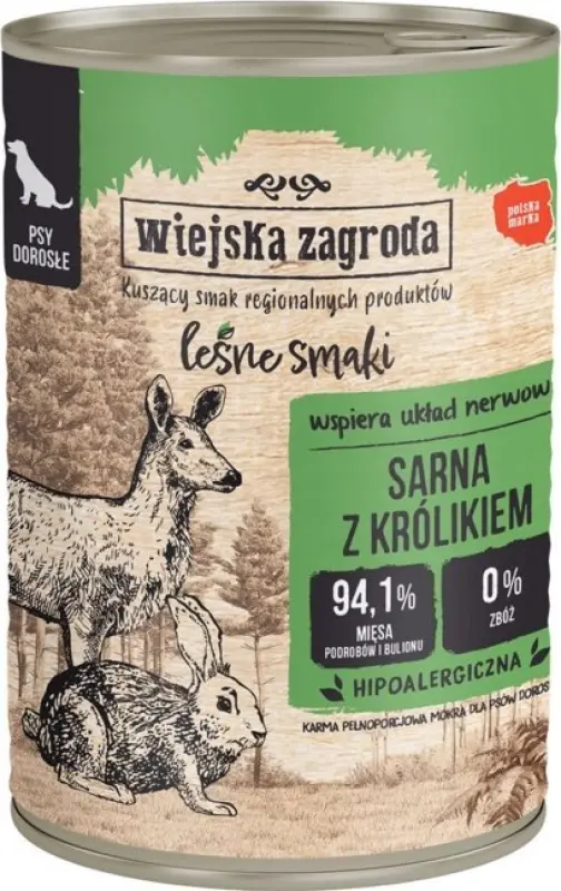 Wiejska Zagroda Mēslas suņu barība meža