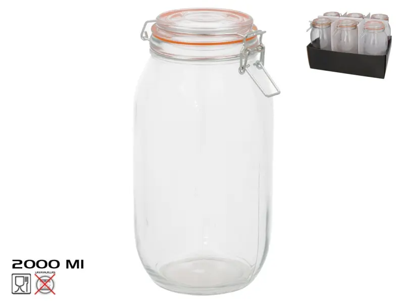 Hermētiska burka 2000 ml, 25 x