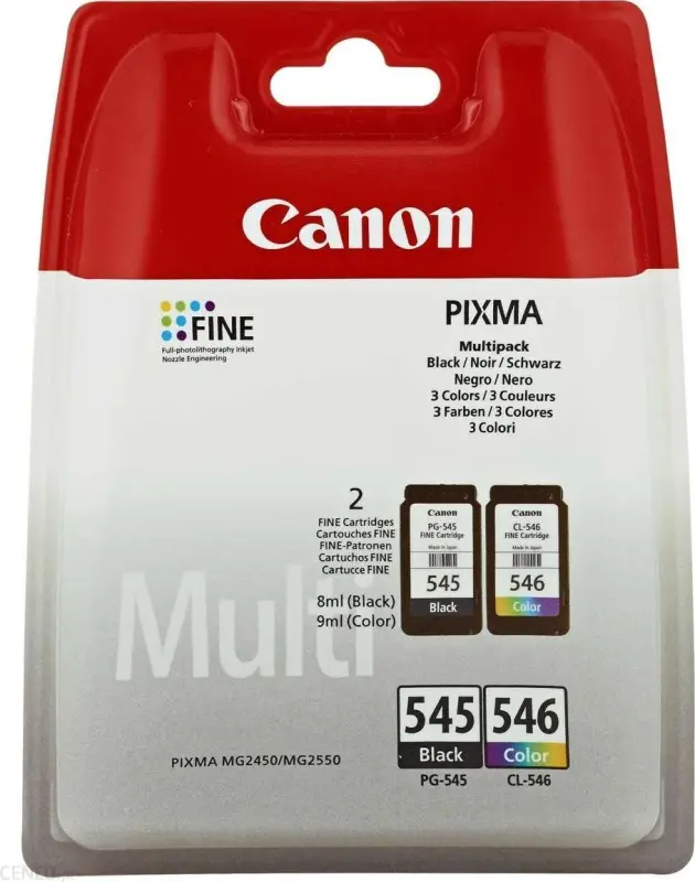 Canon tintes PG545/CL546 daudzpakas (melns, zils