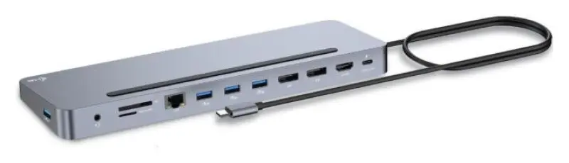 I-tec USB-C Metāla Ergonomiska Docking Stacija