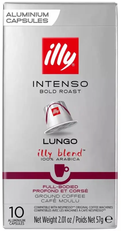 Illy Intenso Lungo Nespresso kafijas kapsulas