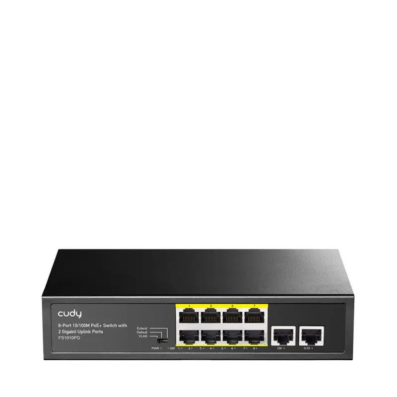 Cudy FS1010PG tīkla slēdzis Fast Ethernet