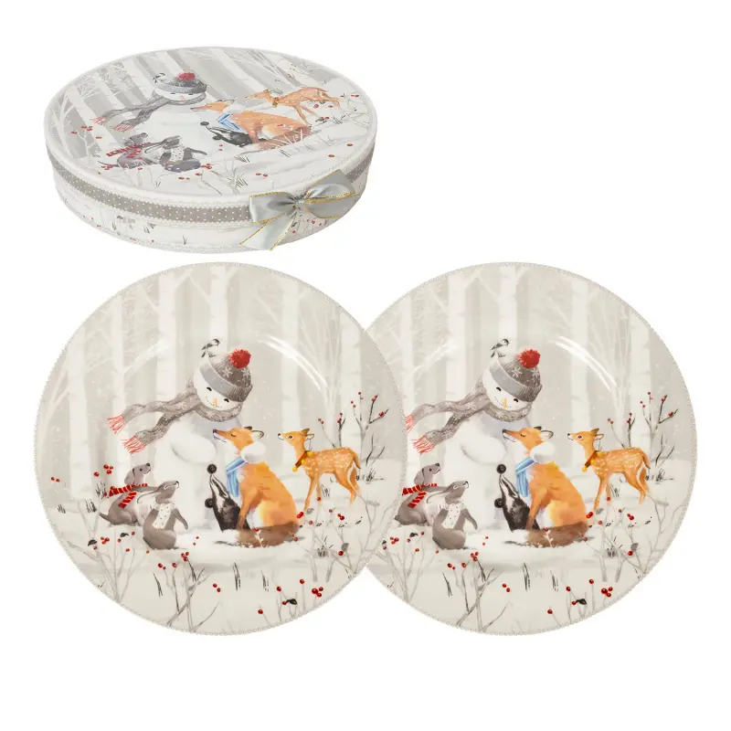 HOME4YOU Šķīvji MIA SNOW D26cm