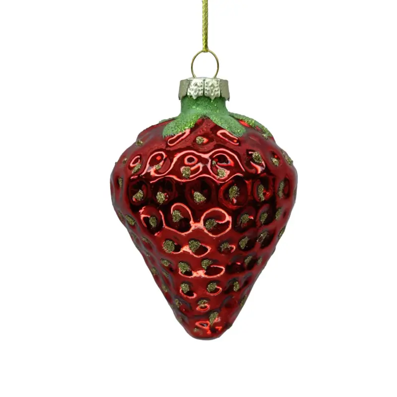 HOME4YOU Ziemassvētku rotājums JOY STRAWBERRY 8