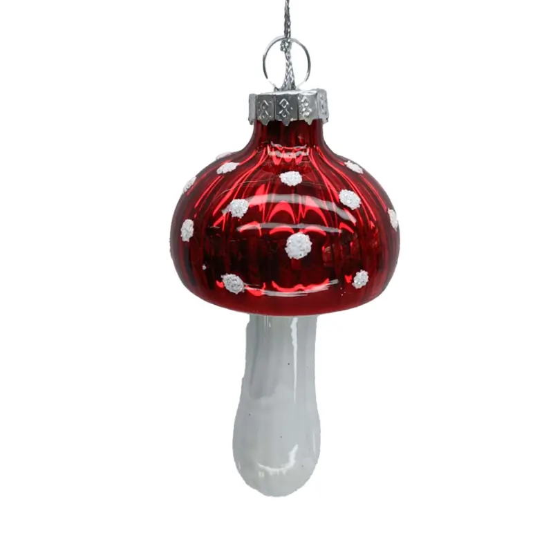 HOME4YOU Ziemassvētku rotājums JOY MUSHROOM 9cm