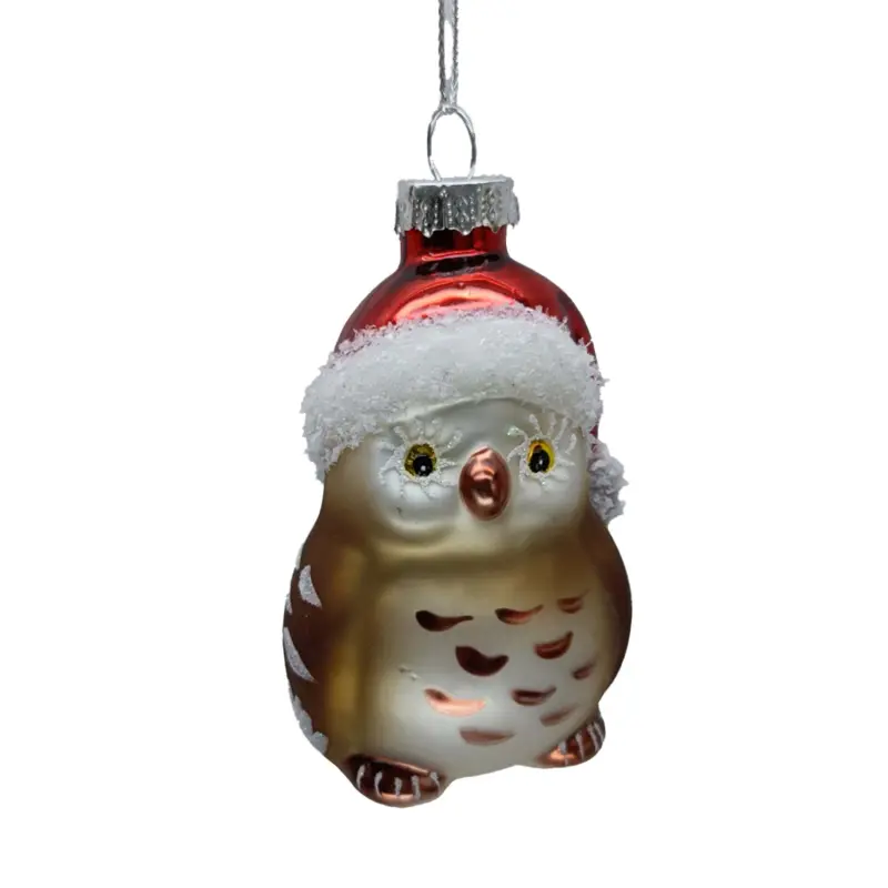 HOME4YOU Ziemassvētku rotājums JOY OWL 8cm