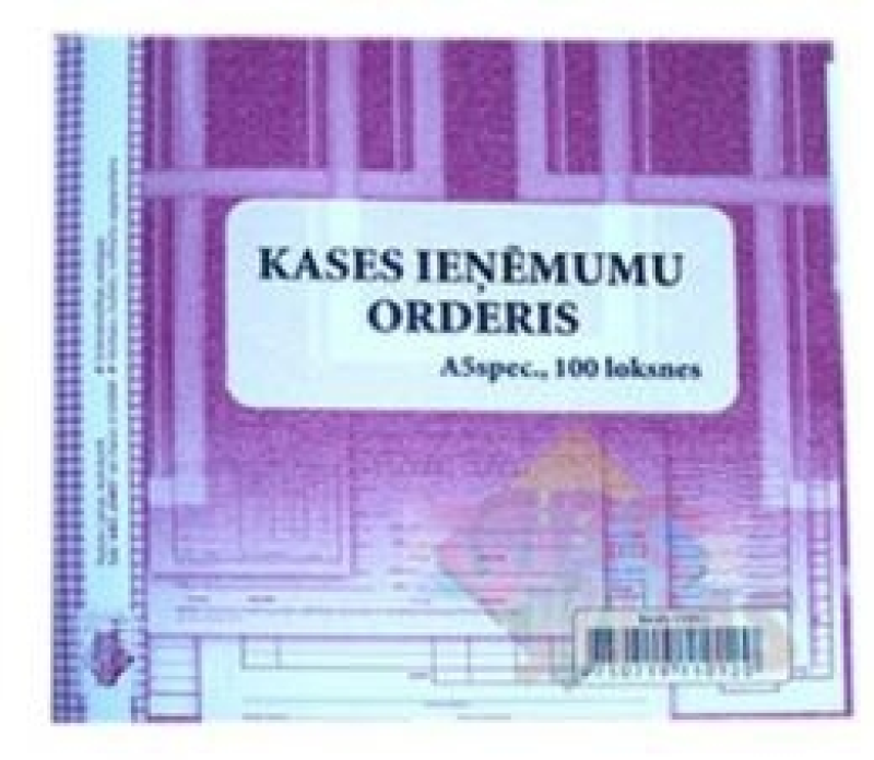 Kases ieņēmumu orderis mazais, A5 spec