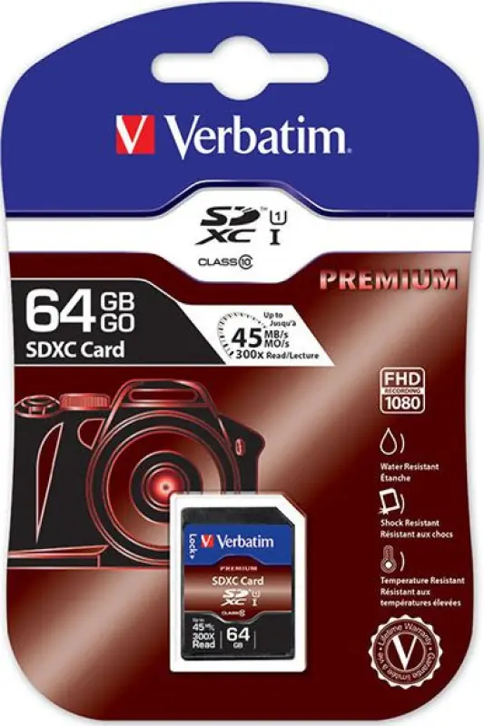 Verbatim Premium SDXC karte 64 GB