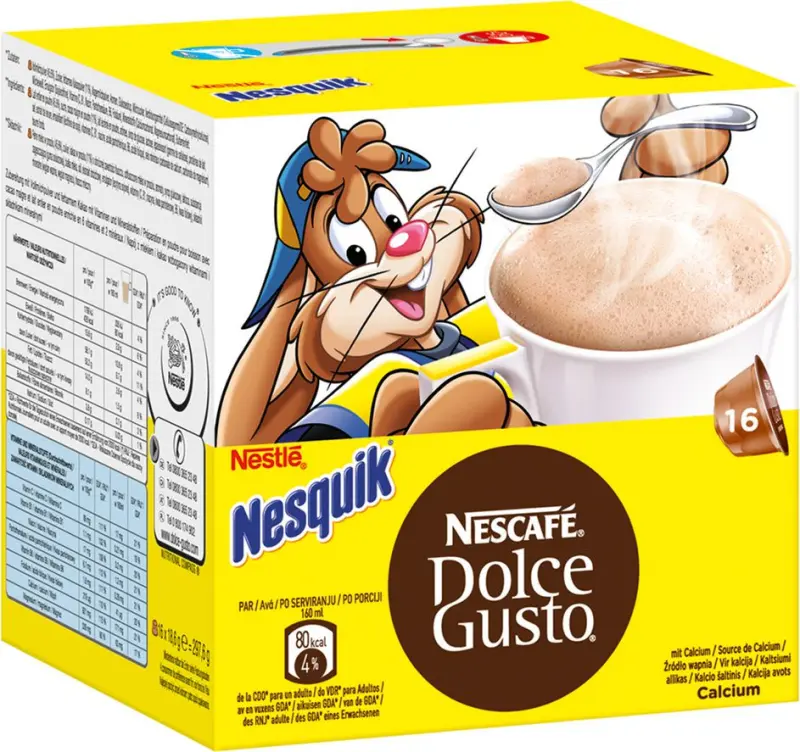 NESCAFE Nescafé Kakao kapsulās Nesquik Dolce