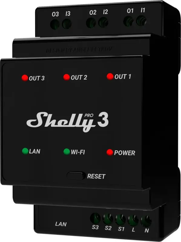 Shelly 3-Channel Pro 3 WiFi relejs