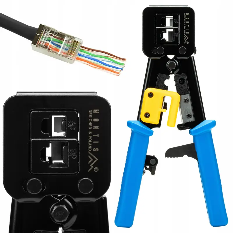 Montis RJ45 caurlaidīgo spailu crimperis MT178