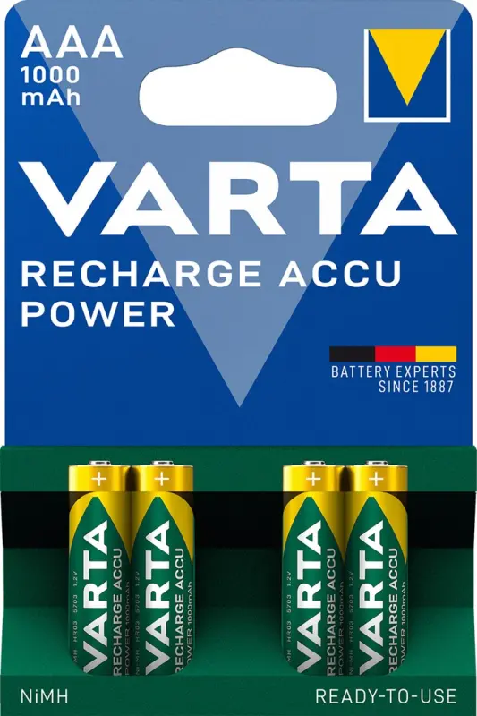 VARTA HR03 AAA Uzlādējamas akumulatora Power