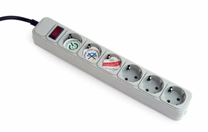 ENERGENIE Gembird SPG6-B-6C elektroenerģijas pagarinātājs 1
