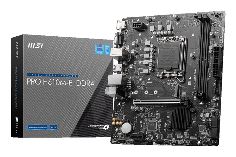 MSI PRO H610M-E DDR4 mātesplate Intel