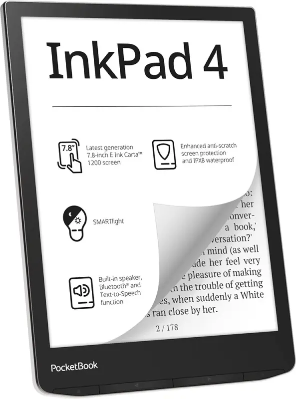 PocketBook InkPad 4 e-lasītājs ar skārienekrānu