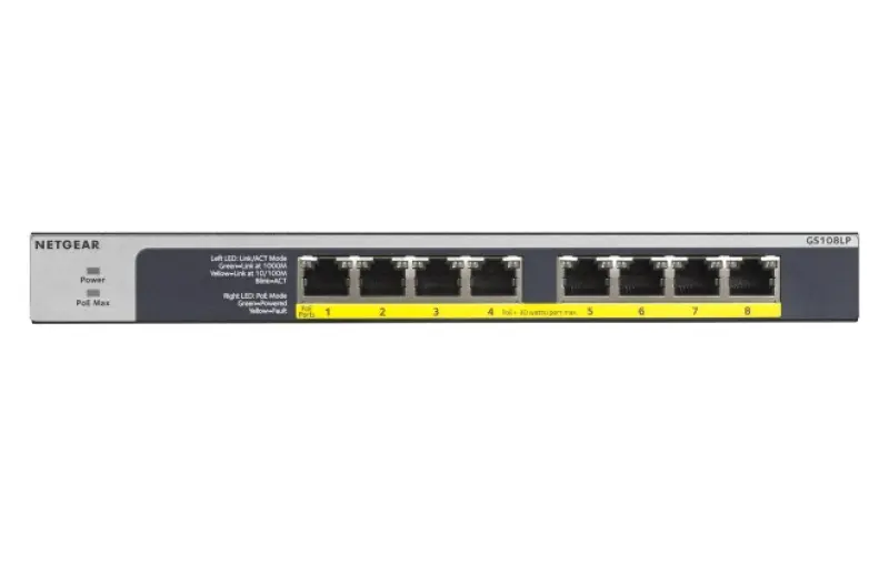NETGEAR GS108LP Nevadīta Gigabit Ethernet (10/100/1000)