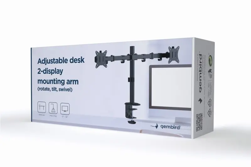 Gembird MA-D2-01 monitora turētājs / statīvs