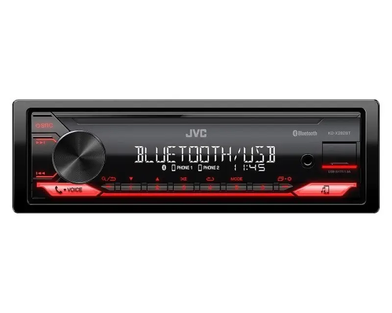Auto radio JVC KDX-282BT sarkanā -