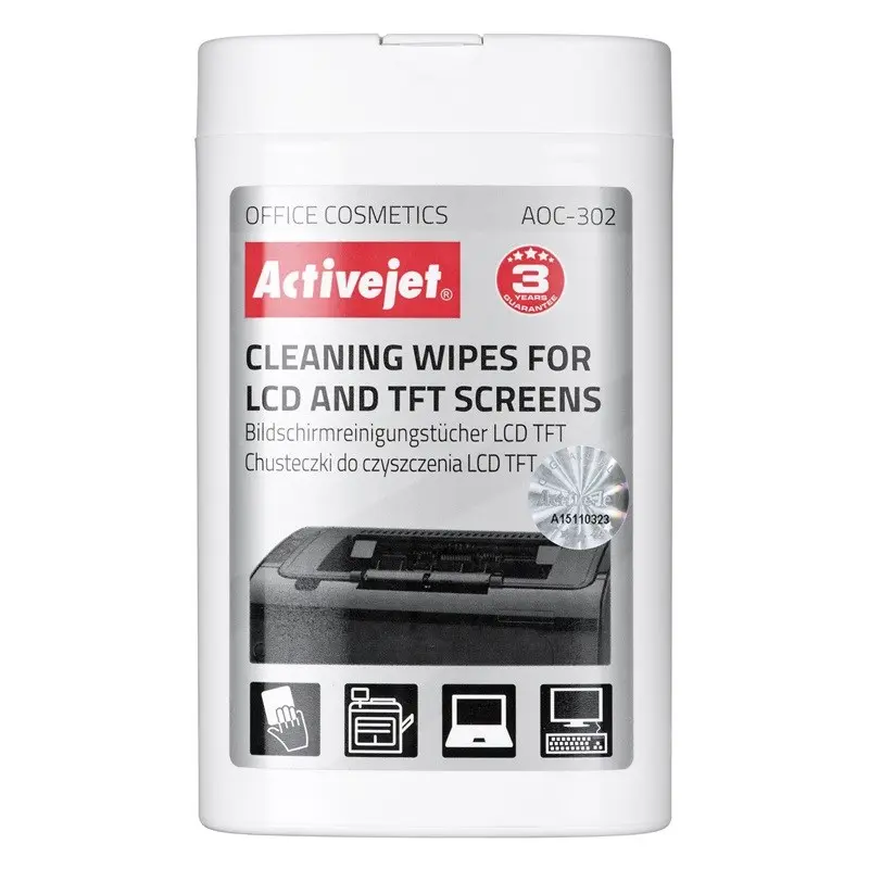 Activejet AOC-302 LCD matricu tīrīšanas lupatiņas