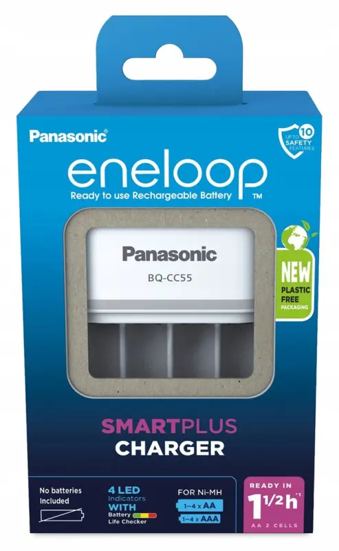 Akumulatoru lādētājs PANASONIC Eneloop Smartplus BQ-CC55