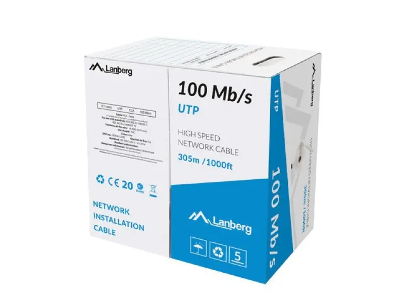 LANBERG LAN UTP KABEĻIS 100MB/s 305m