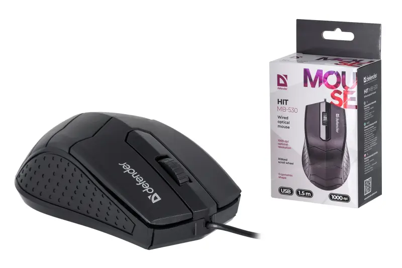 MOUSE DEFENDER HIT MB-530 Melns OTPICAL