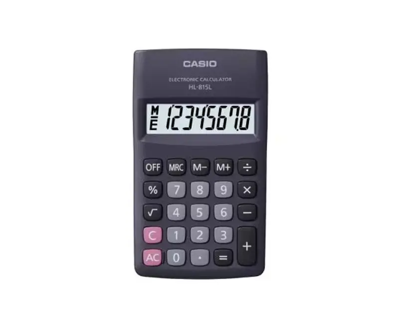 CASIO HL-815L-BK Kastes kabatas kalkulators, 8
