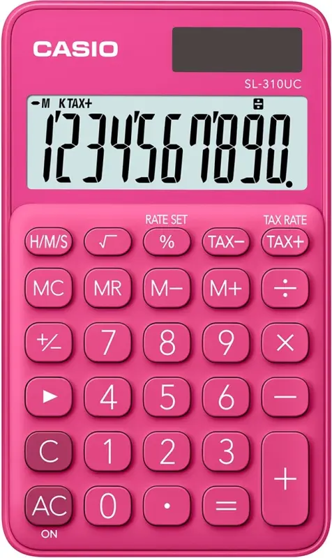 CASIO Kalkulators kabatā SL-310UC-RD SARKANA, 10