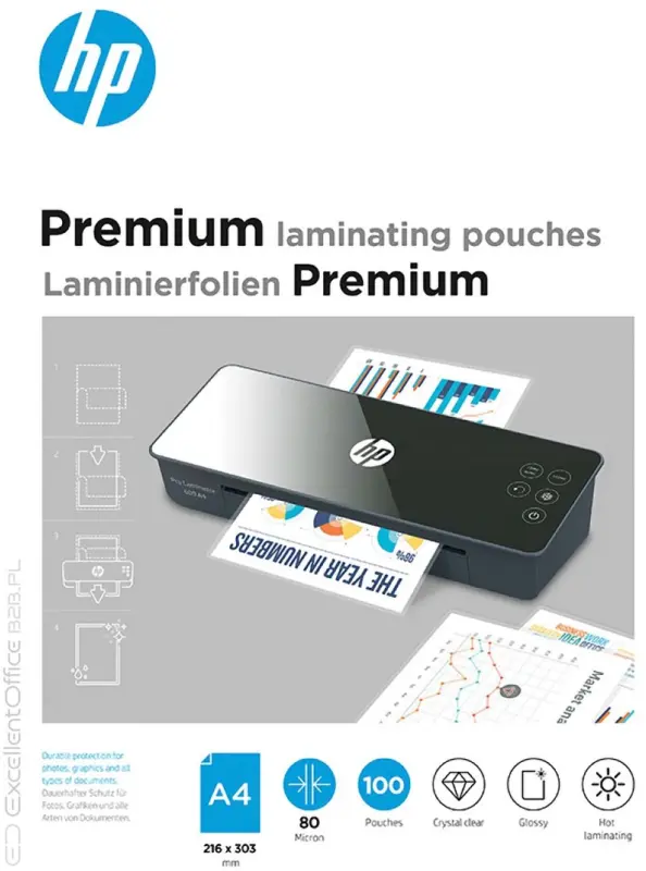 HP Premium laminēšanas plēve A4, 100